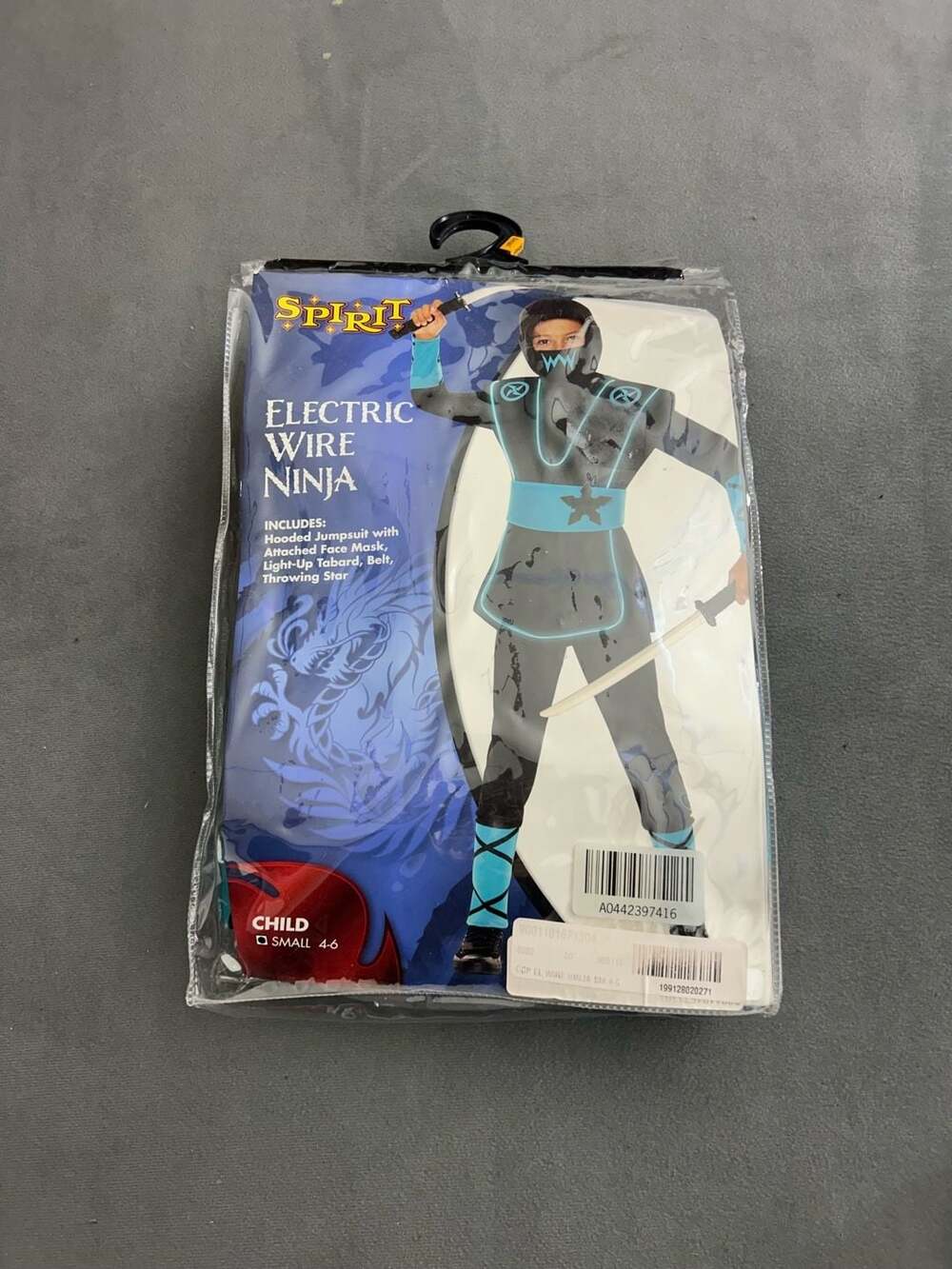 Spirit Electric Wire Ninja Costume Size Small 4-6